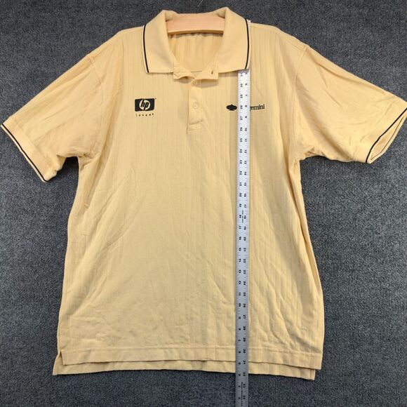 Devon & Jones Men's Polo Shirt Tan XL Short Sleeve High Low Hem Capgemini HP - Picture 12 of 14